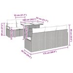 vidaXL Ensemble de canapé de jardin 7 Pièces Gris 100 x 55 x 73 cm