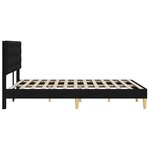 vidaXL Cadre de lit avec tête de lit Noir 140 x 200 cm Tissu