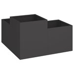Jardinière vidaXL 80x80x48 cm Acier Noir