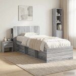 vidaXL Cabinet de Tête de Lit Sonoma gris Bois d'ingénierie