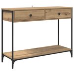 vidaXL Table console avec tiroir Chêne artisanal 100 x 34 5 x 75 cm