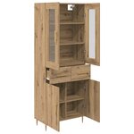 vidaXL Haut Armoire 2 Pièces Chêne artisanal Bois d'ingénierie