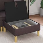 vidaXL Pouf avec Rangement Marron foncé Tissu