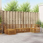 vidaXL Ensemble de canapés d'extérieur 7 pc Naturel