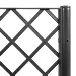 vidaXL Jardinière avec treillis noir 120x40x142 cm PP