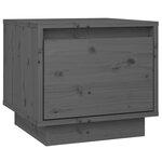 vidaXL Tables de chevet 2 Pièces Gris 35x34x32 cm Bois de pin solide
