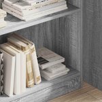 vidaXL Bibliothèque sonoma gris 80x24x109 cm bois d'ingénierie