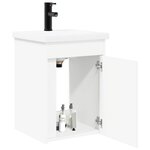 vidaXL Meuble de salle de bain avec robinet Blanc 42 x 40 x 74 5 cm