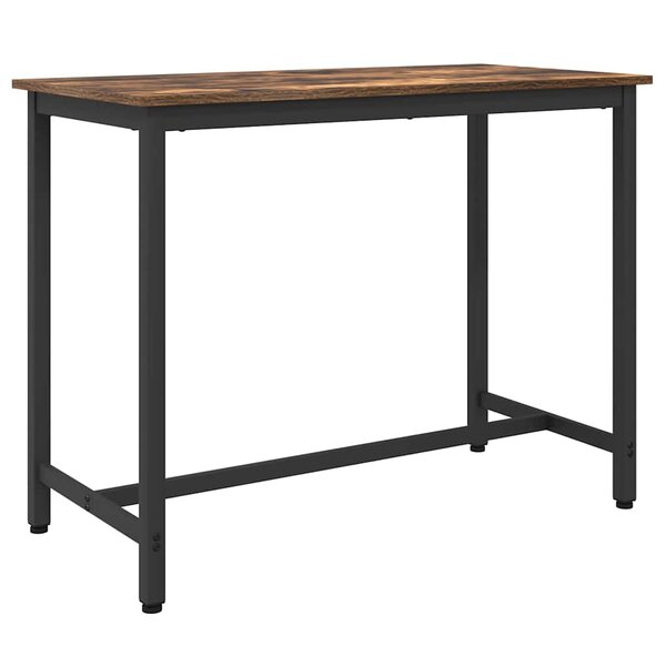 vidaXL table Chêne fumé 100 x 50 x 76 5 cm Bois d'ingénierie et acier