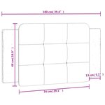 vidaXL Coussin de tête de lit blanc 100 cm similicuir