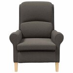 vidaXL fauteuil Gris foncé 76 x 94 x 102 cm Tissu en Sherpa doux