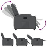 vidaXL Fauteuil inclinable Gris Similicuir
