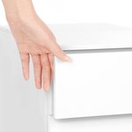 Caisson de bureau à roulettes avec 3 tiroirs et classeur suspendu 30 x 45 x 60 cm armoire de bureau verrouillable pour dossiers et documents corps d'armoire prémonté blanc 12_0004807