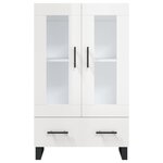 vidaXL Buffet haut blanc brillant 69 5x31x115 cm bois d'ingénierie