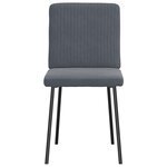 vidaXL Chaises à manger lot de 2 Gris foncé Velours