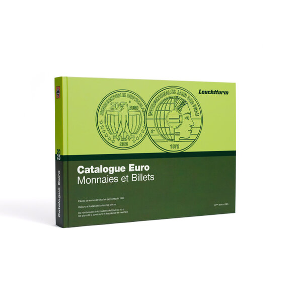 Catalogue de cotation monnaies et billets Euros 2025.