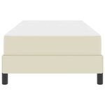 vidaXL Cadre de lit avec matelas Crème 90 x 200 cm tissu