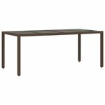 vidaXL Ensemble de bistro de jardin 9 Pièces coussins marron poly rotin