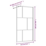 vidaXL Paroi de douche avec verre ESG transparent rouge 115x195 cm
