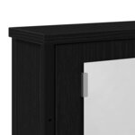 vidaXL Armoire à miroir de salle de bain chêne noir bois ingénierie