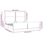 vidaXL Cadre de lit avec tête de lit Gris clair 160x200 cm Tissu