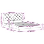 vidaXL Cadre de lit sans matelas bleu 120x200 cm tissu