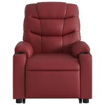 vidaXL Fauteuil inclinable de massage électrique rouge bordeaux