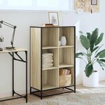 vidaXL Bibliothèque chêne sonoma 65 5x33x107 5 cm bois d'ingénierie