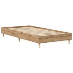 vidaXL Cadre de lit sans matelas chêne artisanal 100x200 cm