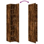 vidaXL Buffet haut chêne fumé 30x42 5x185 cm bois d'ingénierie
