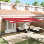 vidaXL Tissu de Remplacement pour Auvent pour Cadre de 6x3 m en Rouge