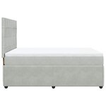 vidaXL Sommier à lattes de lit et matelas Gris clair 160x200cm Velours