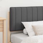 vidaXL Cadre de lit avec tête de lit rembourrée Gris Naturel et Foncé