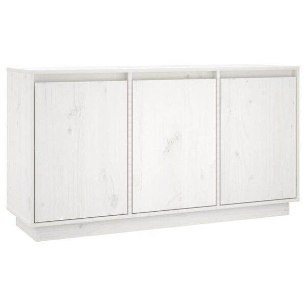 vidaXL Buffet Blanc 111x34x60 cm Bois massif de pin