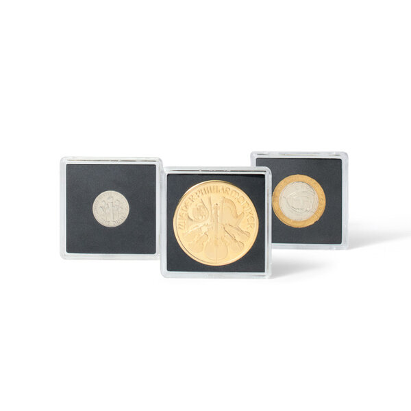 Capsules numismatiques carrées Quadrum 13mm.