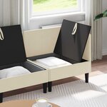 vidaXL Ensemble de meubles pour le salon 3 Pièces Crème Tissu