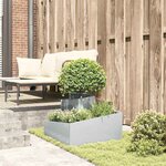 vidaXL Cache-pot de jardin Argent 60 x 60 x 50 cm Acier galvanisé