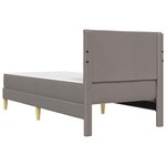 vidaXL Cadre de lit Taupe 90 x 190 cm Polyester