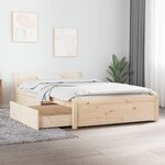 vidaXL Cadre de lit avec tiroirs 90x200 cm