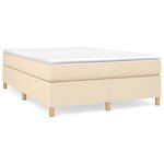 vidaXL Cadre de lit Crème 140 x 200 cm Tissu