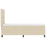 vidaXL Lit à ressorts avec matelas et LED crème 80x200 cm en tissu