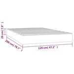 vidaXL Matelas de lit à ressorts ensachés fermeté moyenne Gris foncé 120x200x20 cm