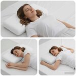 vidaXL Coussin de sommeil Uni Blanc 70 x 36 x 13 cm