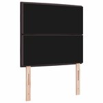 vidaXL Tête de lit LED avec bandes LED Marron foncé 100 cm tissu