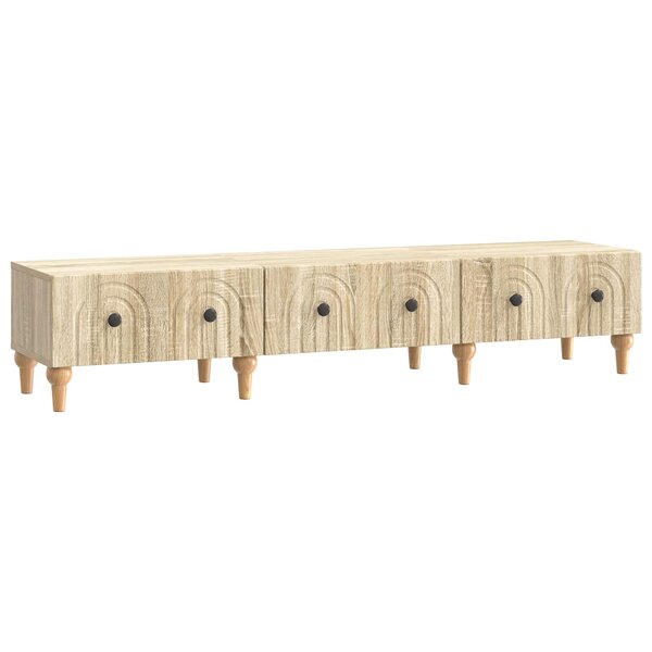 vidaXL Meuble TV Chêne Sonoma 147 x 34 5 x 30 cm Bois d'ingénierie