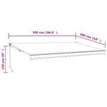vidaXL Auvent rétractable automatique crème 5x3 m