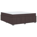 vidaXL Cadre de lit avec matelas Marron foncé 180 x 200 cm tissu