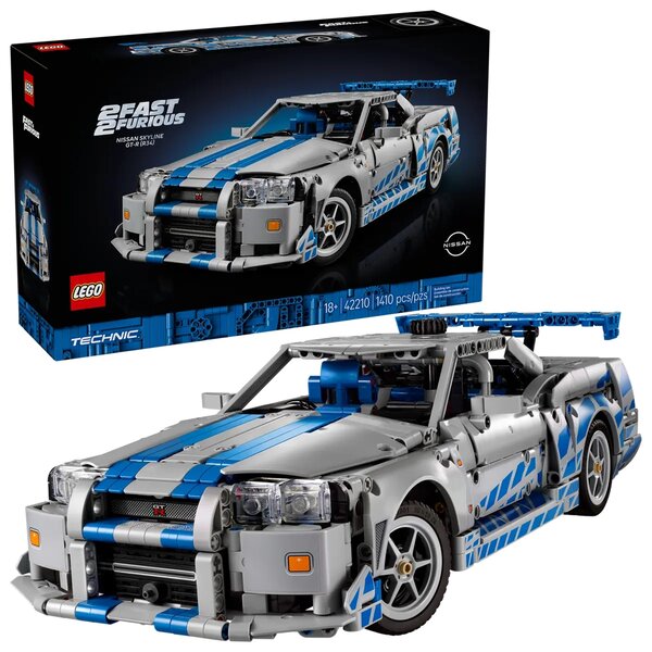 LEGO Technic Voiture Nissan Skyline GT-R (R34) 2 Fast 2 Furious - Modèle Détail Réaliste 42210