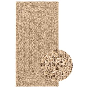 vidaXL Tapis ZIZUR beige 80x250 cm aspect de jute intérieur extérieur
