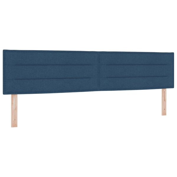 vidaXL Tête de lit LED avec bandes LED Bleu 200 cm tissu